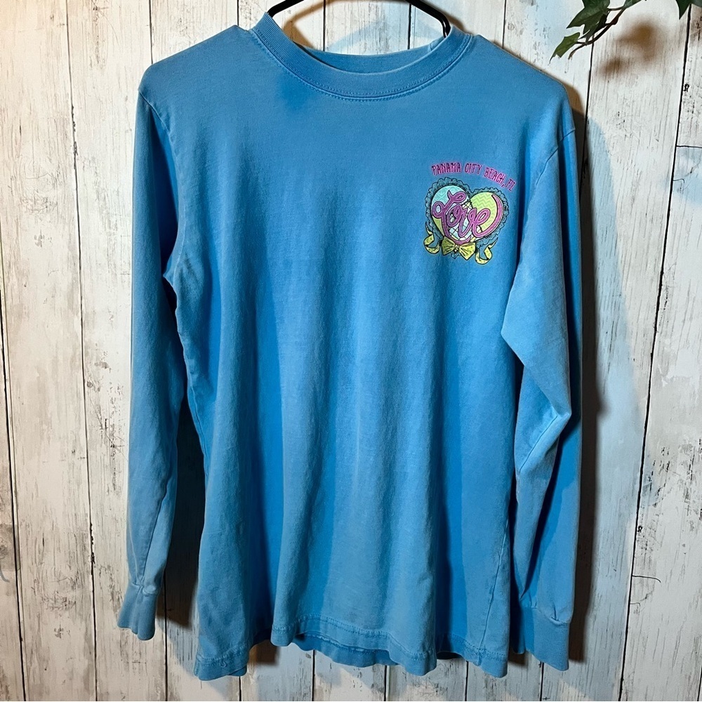 U.S. Vintage women’s size small blue long sleeve Panama City beach top